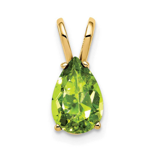 Image of 14K Yellow Gold 9x6mm Pear Peridot Pendant