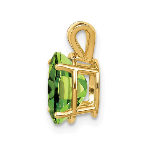 Image of 14K Yellow Gold 9x7mm Oval Peridot Pendant
