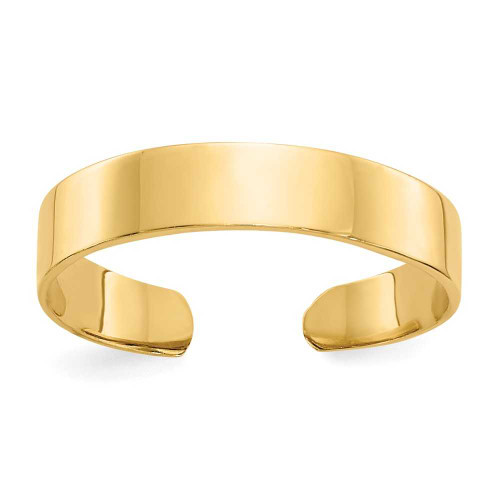 Image of 14K Yellow Gold Adjustable Polished Band Toe Ring