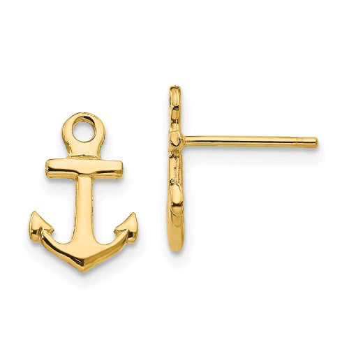 Image of 12mm 14K Yellow Gold Anchor Post Earrings