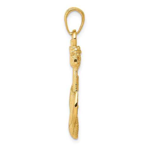 Image of 14K Yellow Gold Anchor w/ Rope Pendant K3082