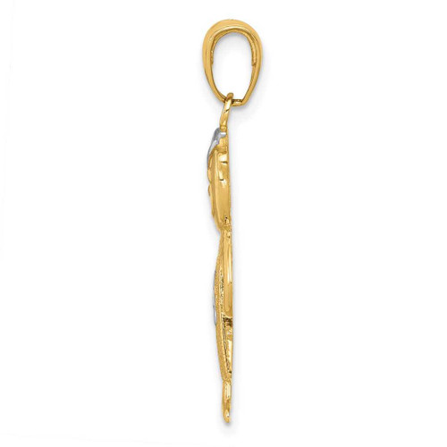 Image of 14K Yellow Gold and Rhodium Boy w/ Hands In Pockets Pendant