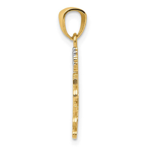 Image of 14K Yellow Gold and Rhodium Daddys Princess Pendant