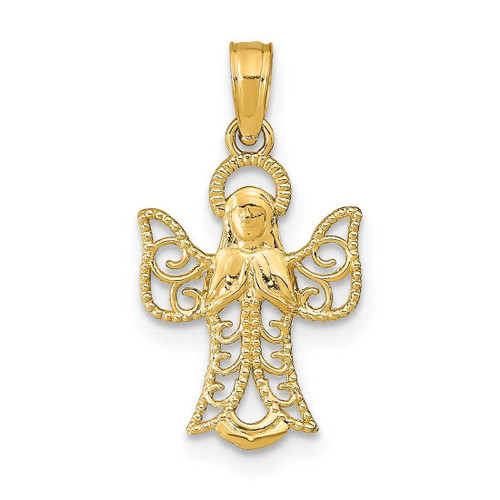 Image of 14K Yellow Gold Angel Pendant K9592