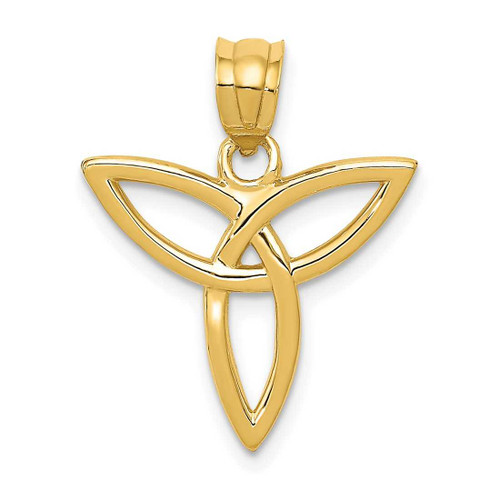 Image of 14K Yellow Gold Angel Symbol Pendant