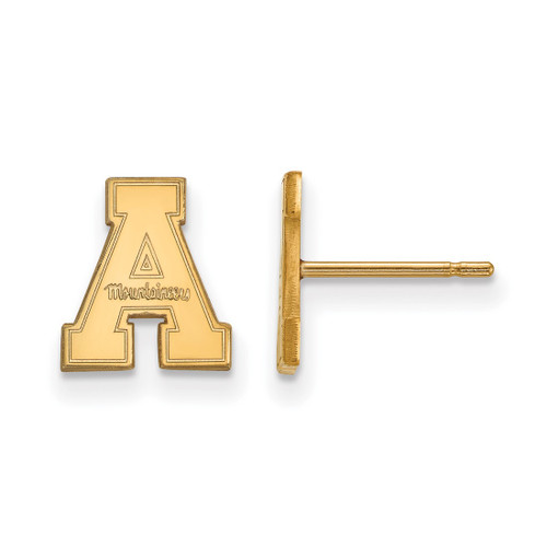 14K Yellow Gold Appalachian State University X-Small Post Earrings by LogoArt