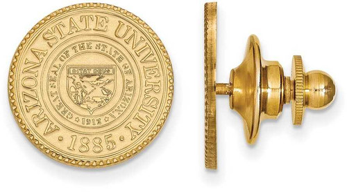 Image of 14K Yellow Gold Arizona State University Crest Lapel Pin by LogoArt