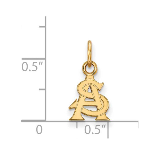Image of 14K Yellow Gold Arizona State University X-Small Pendant by LogoArt