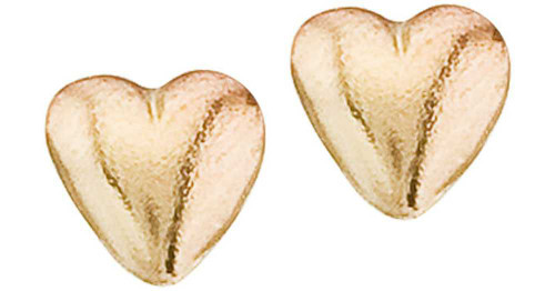 Image of 14K Yellow Gold Baby Heart Screwback Stud Earrings (CM-E1235)