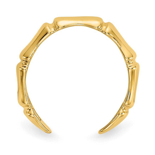 Image of 14K Yellow Gold Bamboo Toe Ring