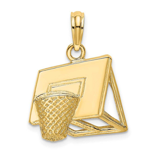 Image of 14K Yellow Gold Basketball Hoop Pendant