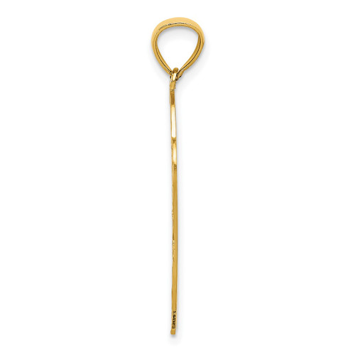 Image of 14K Yellow Gold Basketball In Hoop Shiny-Cut Pendant