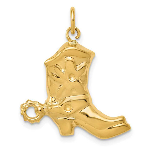 Image of 14K Yellow Gold Boot Charm