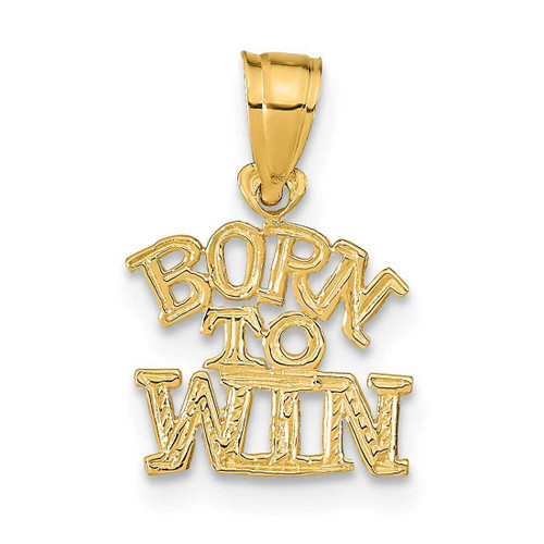 Image of 14K Yellow Gold Born To Win Pendant