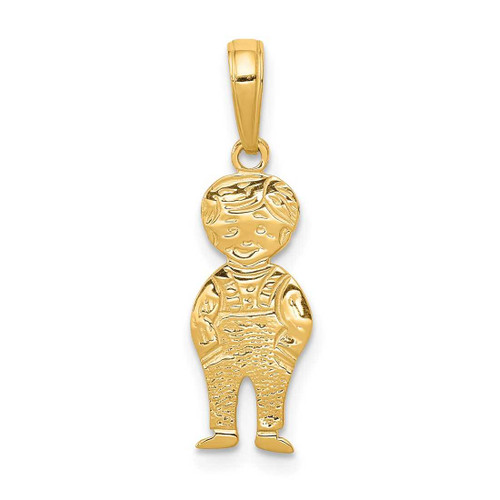 Image of 14K Yellow Gold Boy w/ Hands In Pocket Pendant