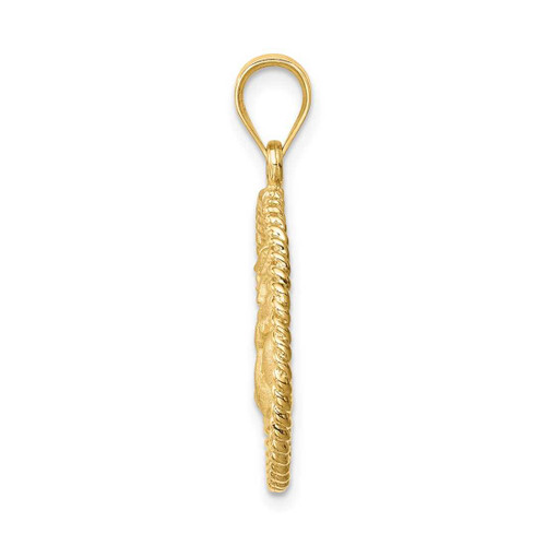 Image of 14k Yellow Gold Brushed Angel Pendant