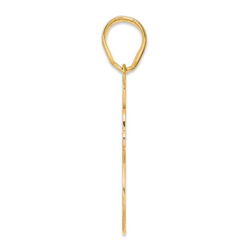 Image of 14K Yellow Gold Brushed Border Script Number 38 Pendant