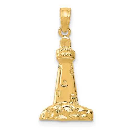 Image of 14K Yellow Gold Cape May Lighthouse Pendant