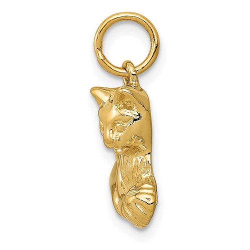 Image of 14K Yellow Gold Cat Charm A9166