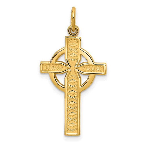 Image of 14K Yellow Gold Celtic Cross Pendant C1460