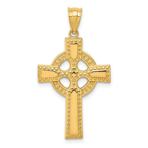 Image of 14K Yellow Gold Celtic Cross Pendant C1941