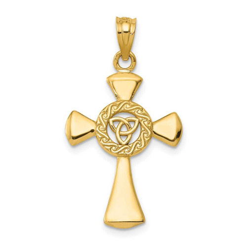 Image of 14K Yellow Gold Celtic Cross Pendant C1943