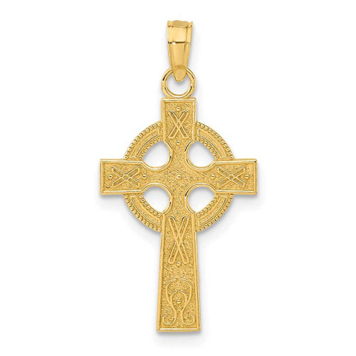 Image of 14K Yellow Gold Celtic Cross Pendant K5047