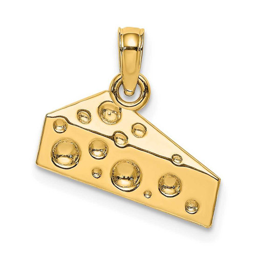 Image of 14K Yellow Gold Cheese Wedge Pendant