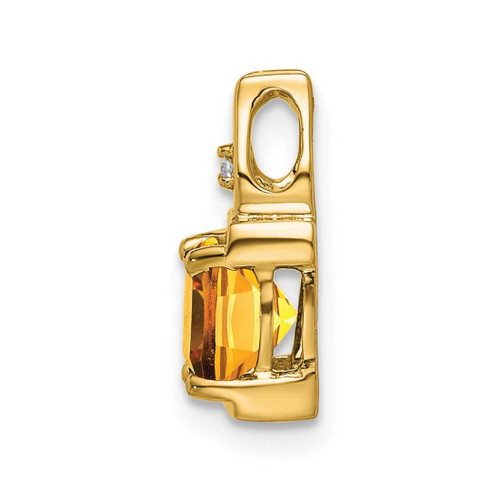 Image of 14K Yellow Gold Citrine & Diamond Pendant PM7054-CI-001-YA