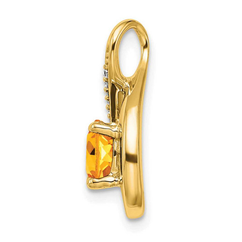 Image of 14K Yellow Gold Citrine & Diamond Pendant PM7056-CI-003-YA