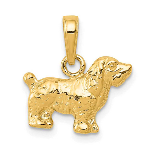 Image of 14K Yellow Gold Cocker Spaniel Dog Pendant