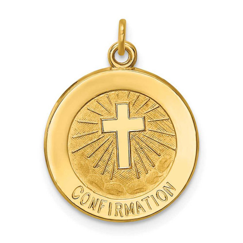 Image of 14K Yellow Gold Confirmation Medal Charm XR358