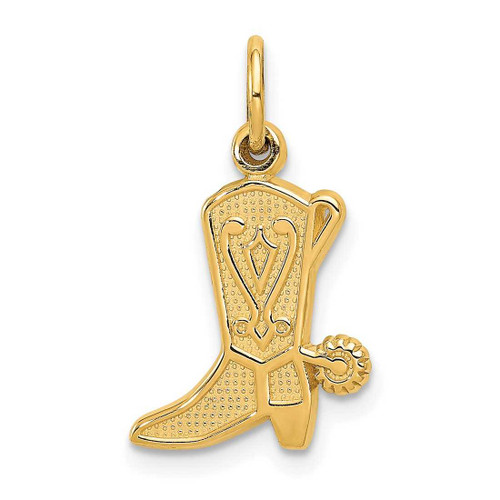 Image of 14K Yellow Gold Cowboy Boot Charm