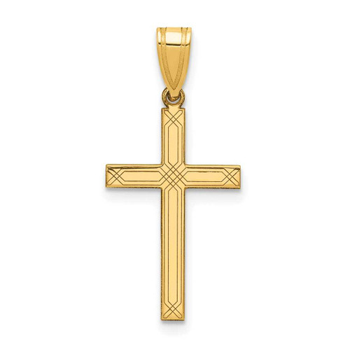 Image of 14K Yellow Gold Cross Charm XR544