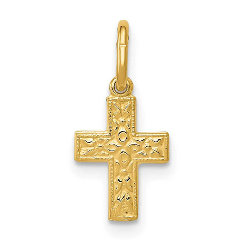 Image of 14K Yellow Gold Cross Charm XR587