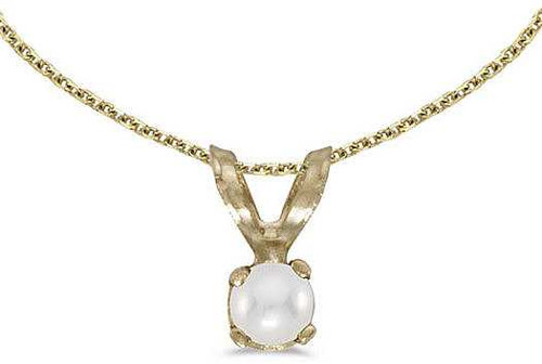 Image of 14k Yellow Gold Cultured Freshwater Pearl Pendant (Chain NOT included) (CM-P1418X-06)