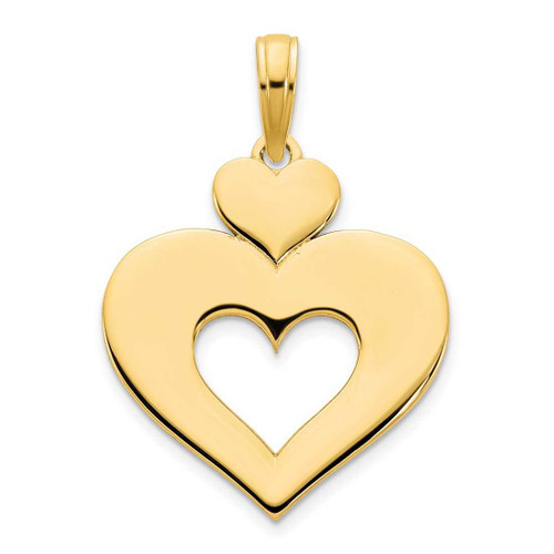 Image of 14K Yellow Gold Cut Out Heart Pendant