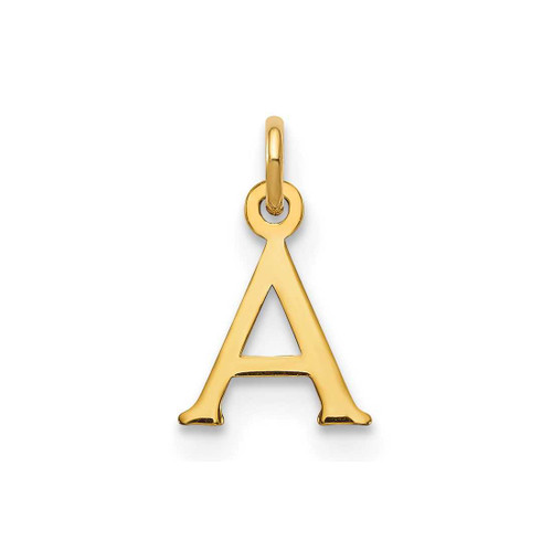 Image of 14K Yellow Gold Cutout Letter A Initial Charm