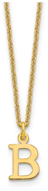 Image of 14K Yellow Gold Cutout Letter B Initial Necklace