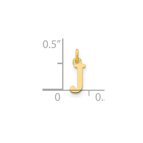 Image of 14K Yellow Gold Cutout Letter J Initial Charm