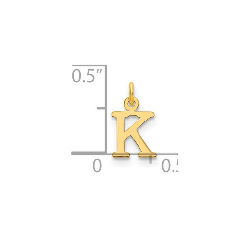 Image of 14K Yellow Gold Cutout Letter K Initial Charm