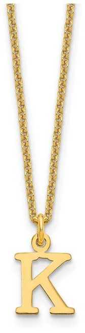 Image of 14K Yellow Gold Cutout Letter K Initial Necklace