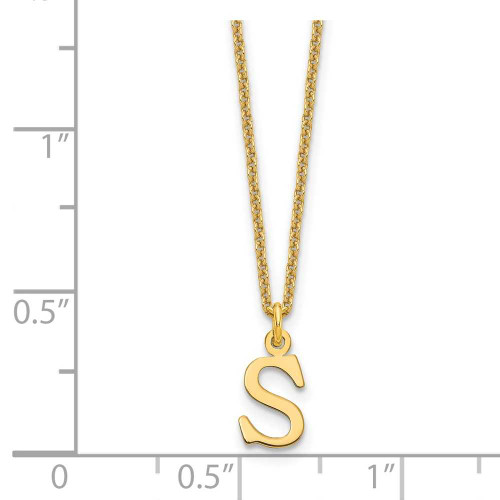 Image of 14K Yellow Gold Cutout Letter S Initial Necklace