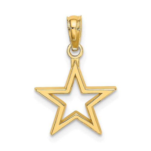 Image of 14K Yellow Gold Cut-Out Star Pendant