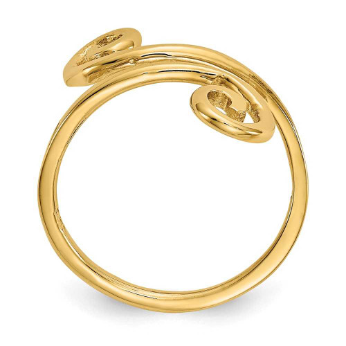 Image of 14K Yellow Gold Delicate Double Swirl Toe Ring