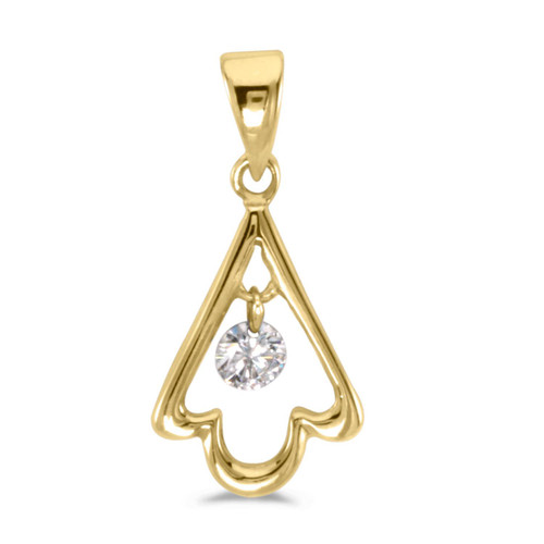 Image of 14K Yellow Gold Diamond Dashing Diamonds Pendant (Chain NOT included) (CM-P8597)