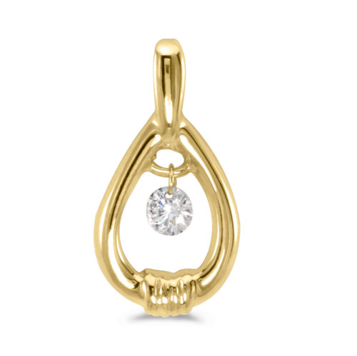Image of 14K Yellow Gold Diamond Dashing Diamonds Pendant (Chain NOT included) (CM-P8598)