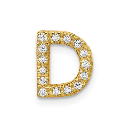 Image of 14K Yellow Gold Diamond Initial D Pendant