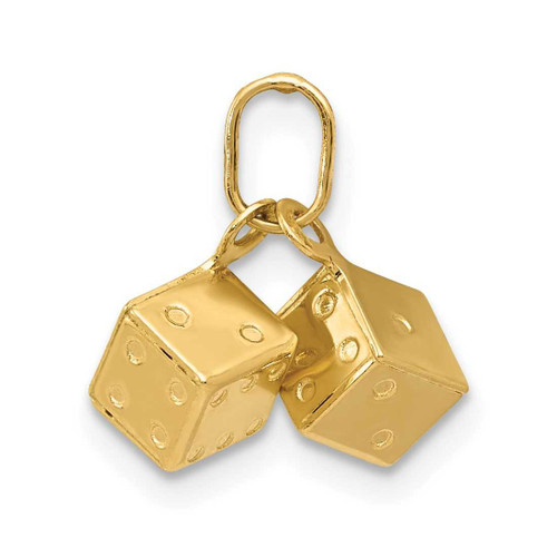 Image of 14K Yellow Gold Dice Charm