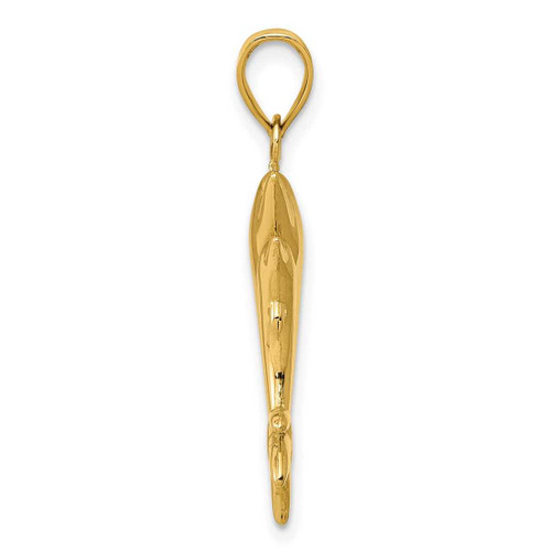 Image of 14K Yellow Gold Dolphin Pair Pendant K6027